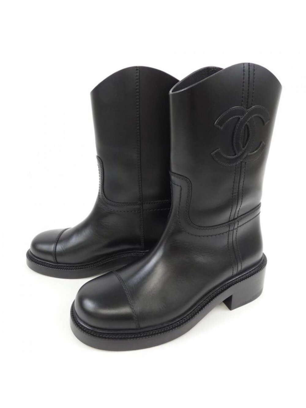 Chanel Short Boots Black 37 - Picture 3 of 6